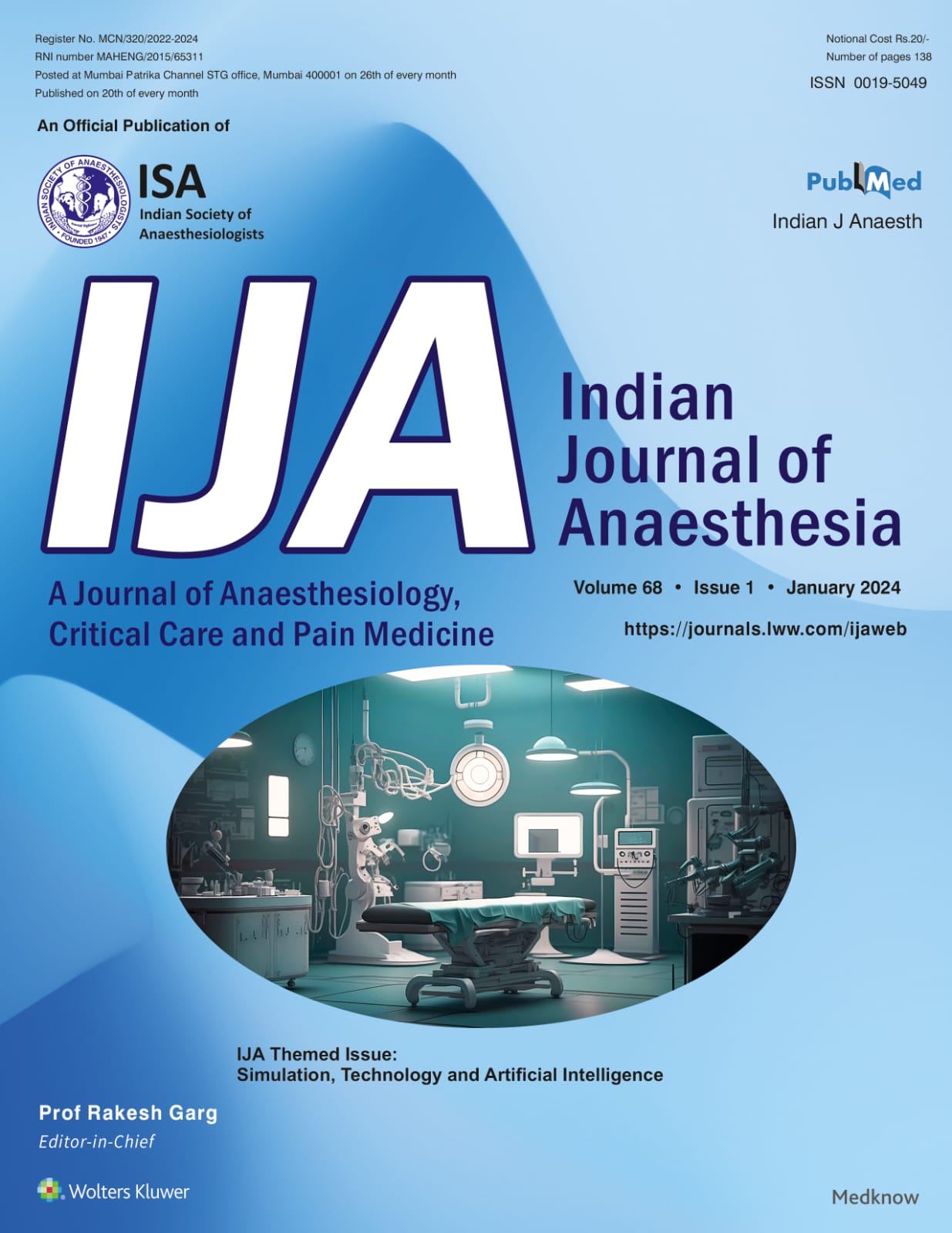 Indian Journal of Anaesthesia (IJA)
